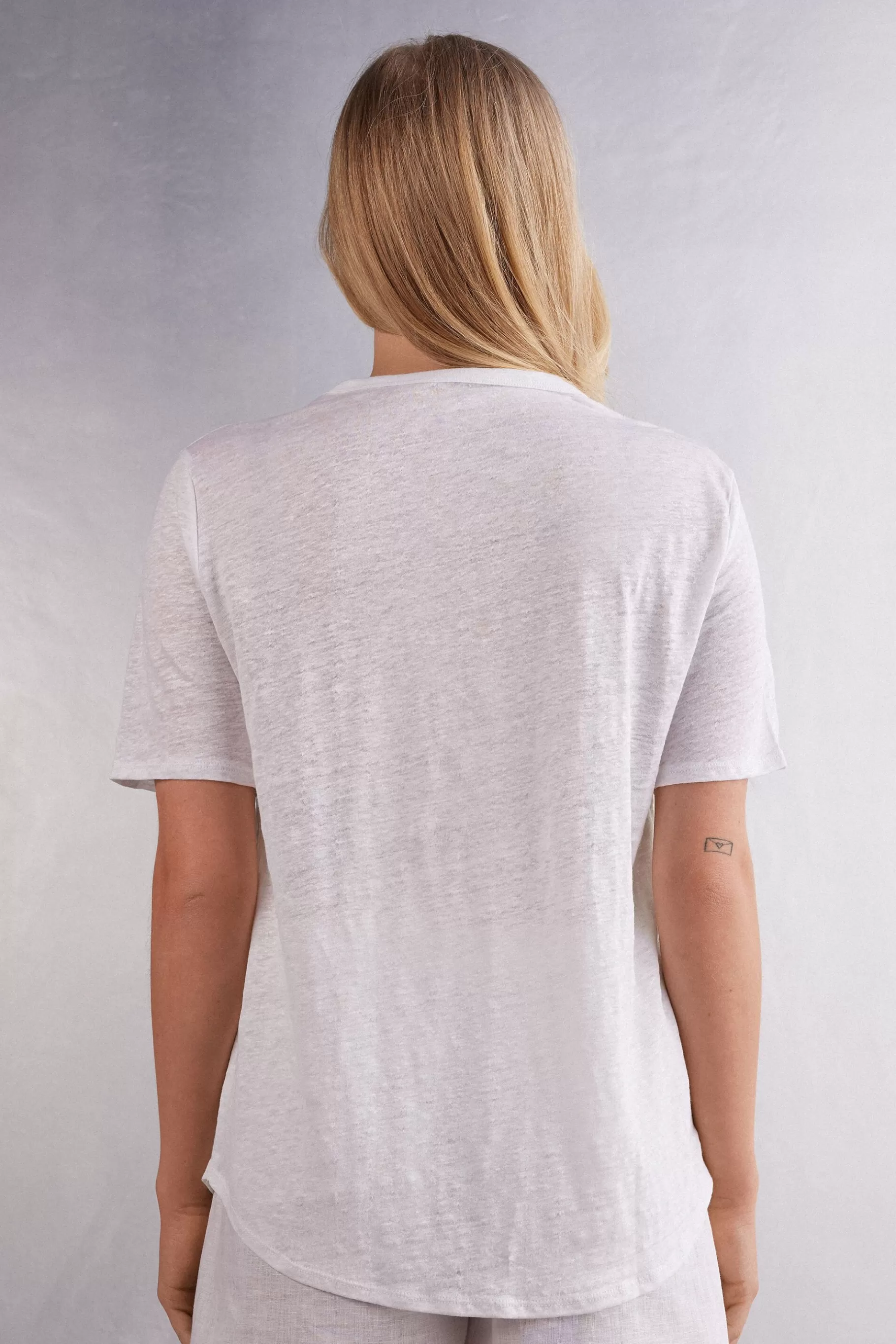 Intimissimi T-shirt^Kortärmad tröja i linne