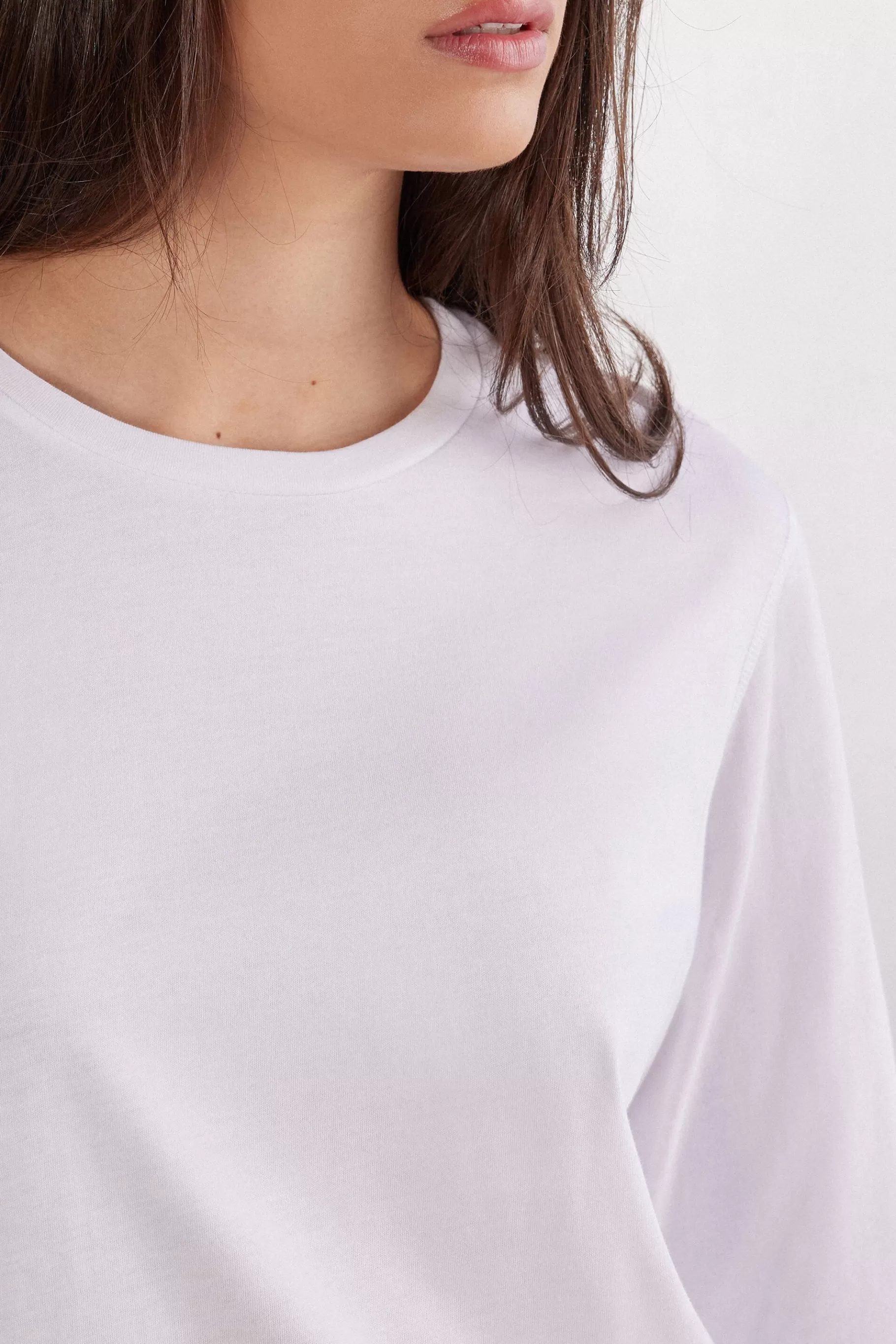 Intimissimi Långärmat^Oversize tröja med lång ärm i Superior-bomull