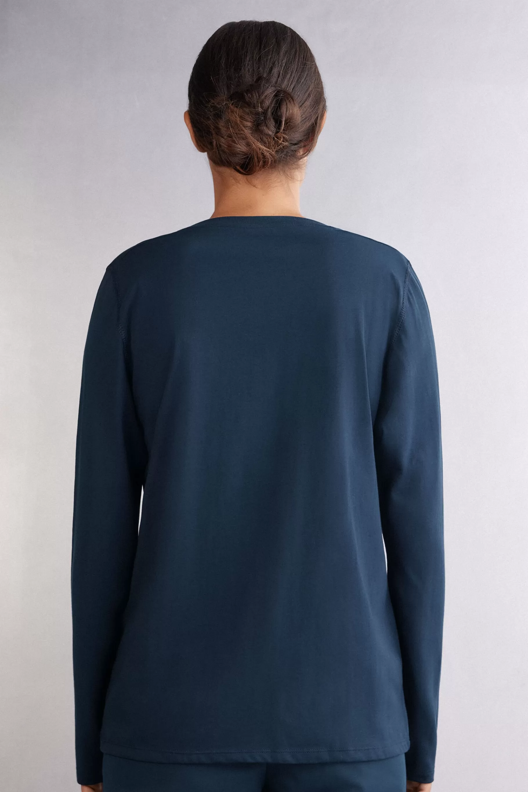 Intimissimi Långärmat^Oversize tröja med lång ärm i Superior-bomull