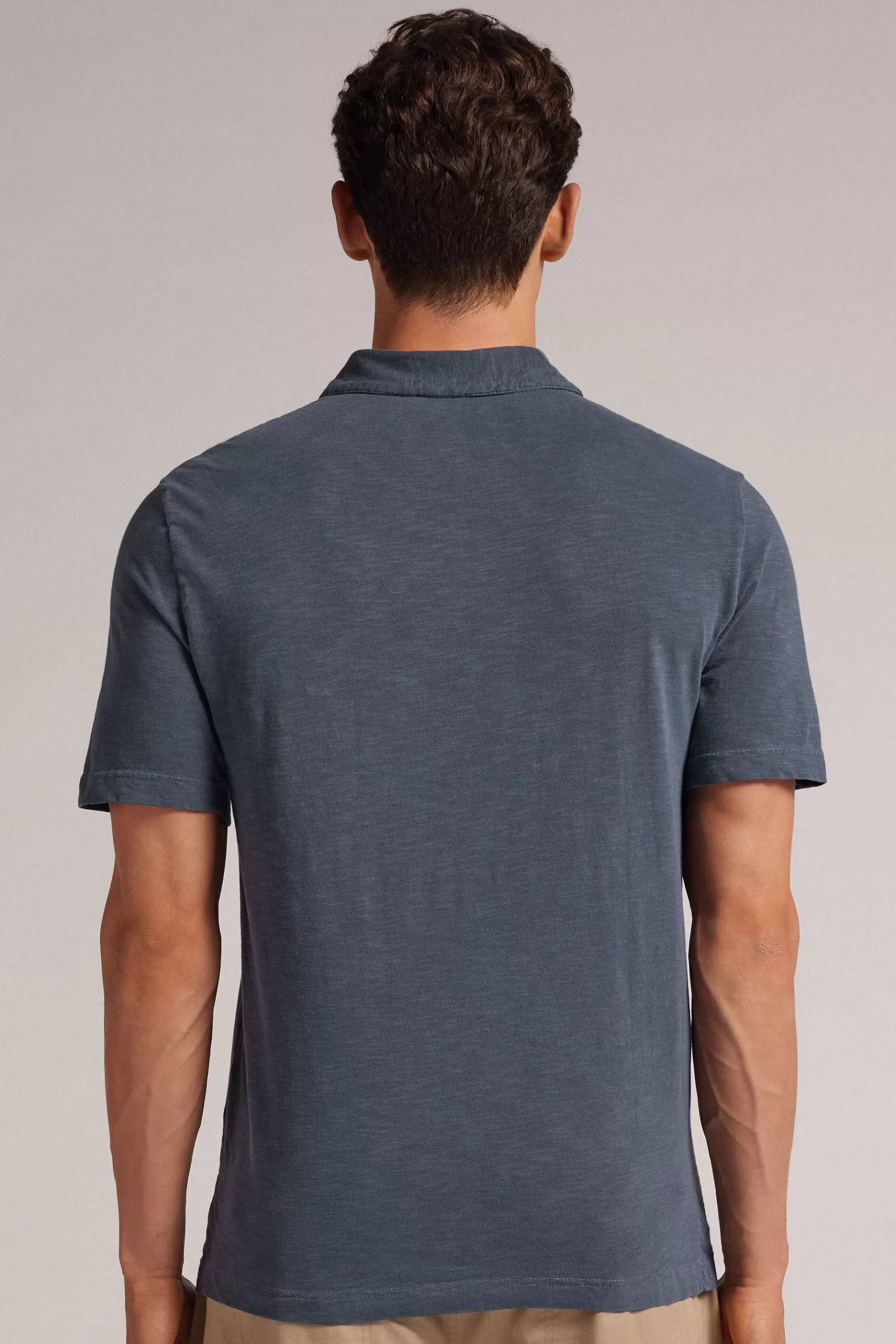 Intimissimi T-shirt / Polo^Pikétröja med kort ärm Washed Collection i bomull