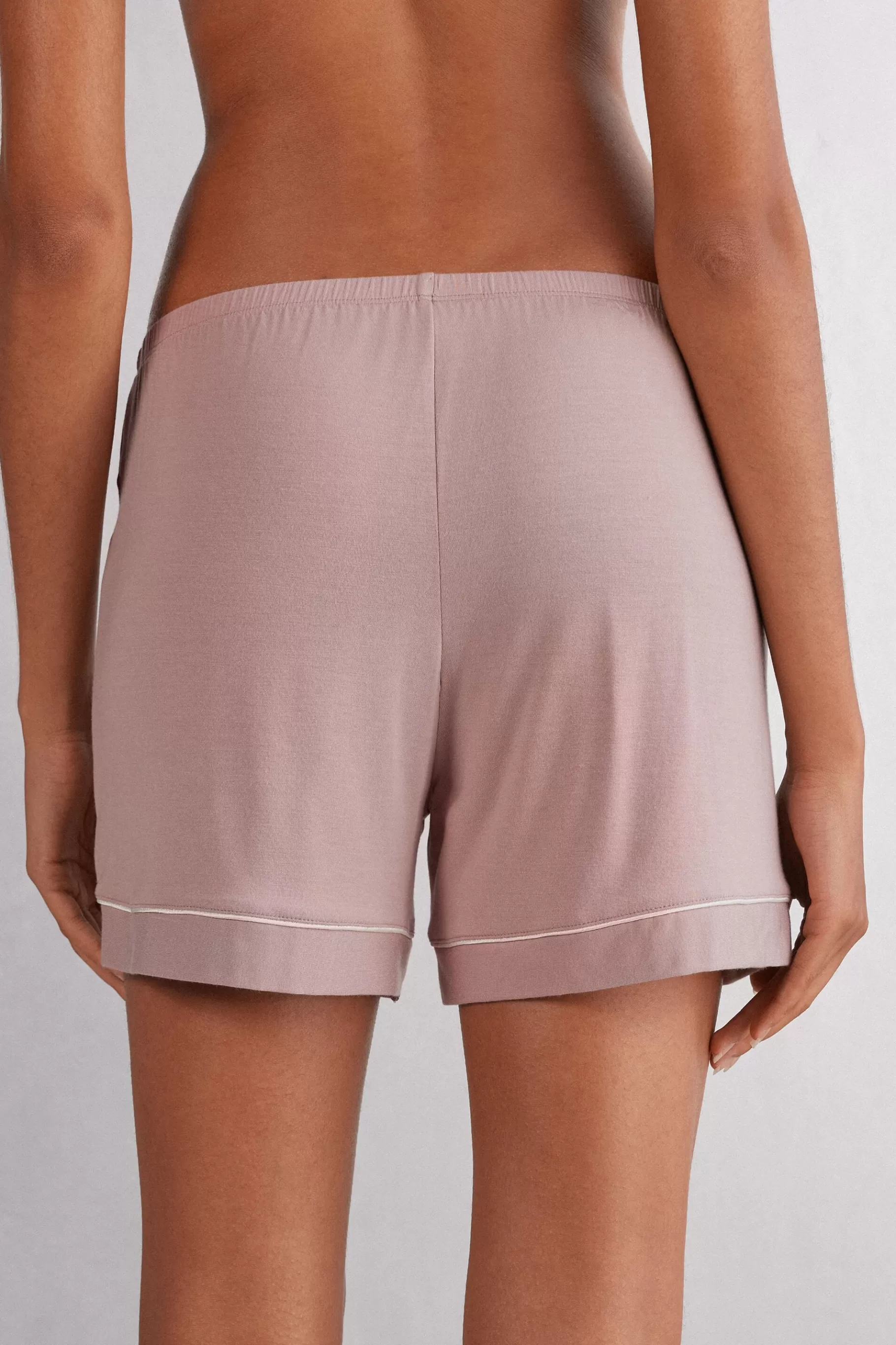 Intimissimi Pyjamas Mix & Match | Pyjamas Med Shorts^Shorts i modal med kontrasterande passpoal