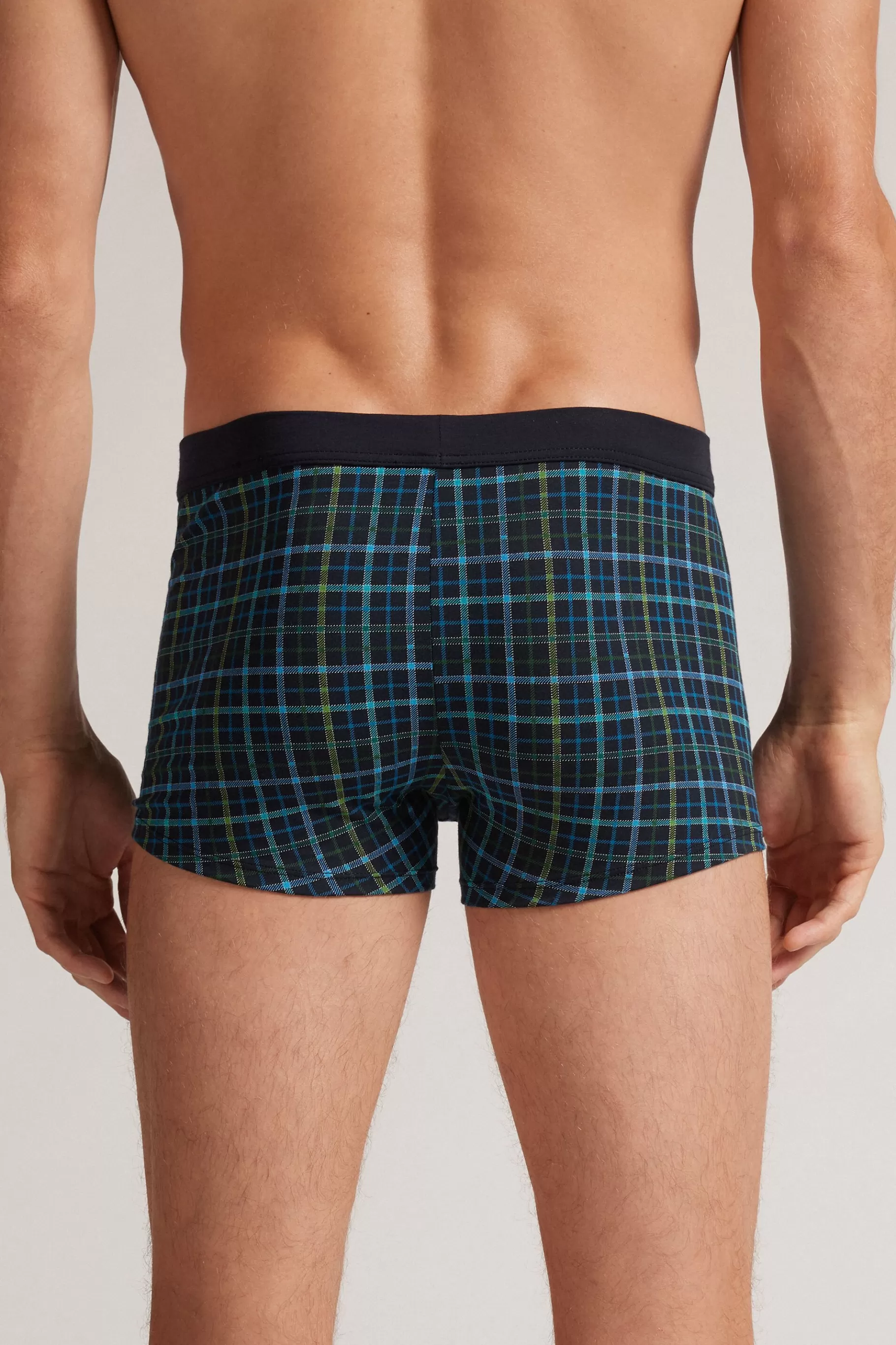 Intimissimi Boxershorts^Smårutiga boxershorts i bomull Natural Fresh
